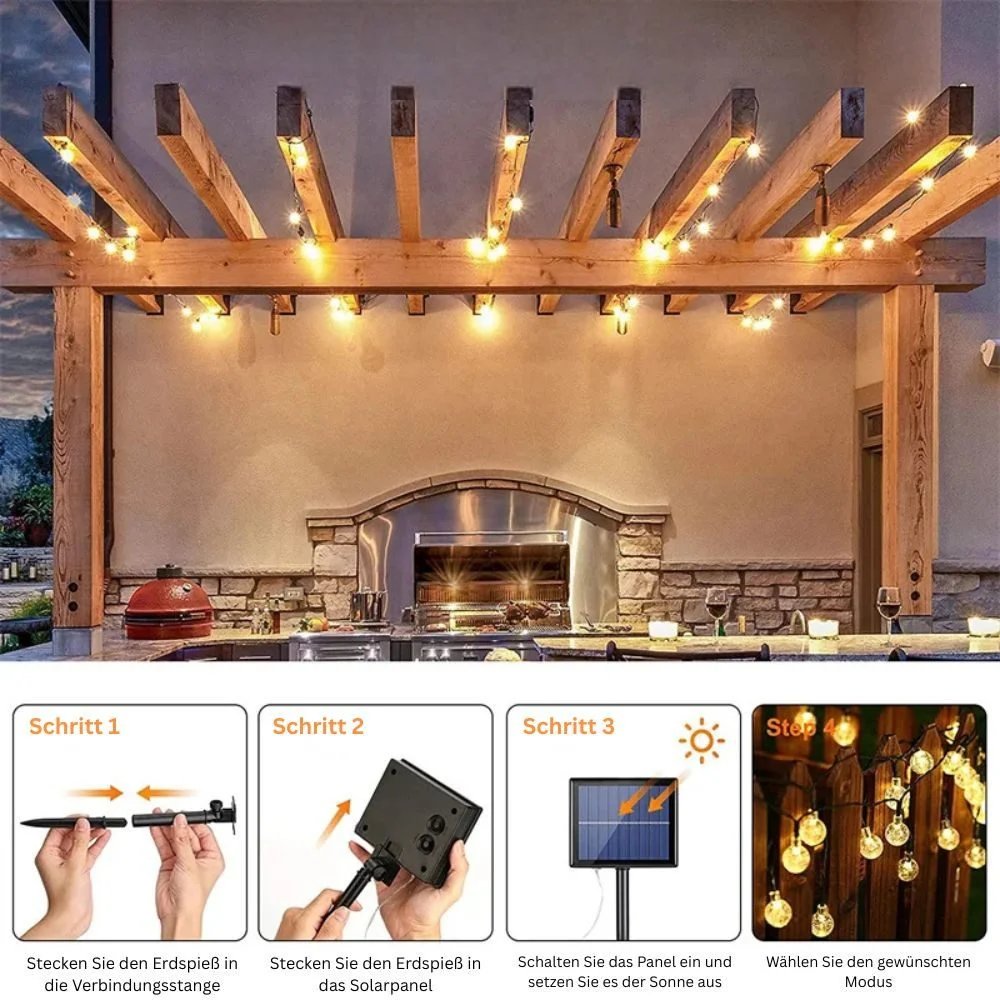 LED-Lichterkette mit Kugeln