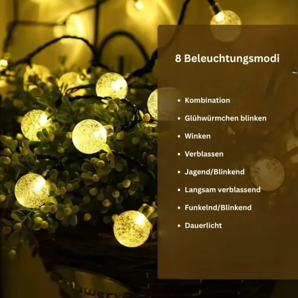 LED-Lichterkette mit Kugeln