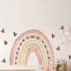 Wandsticker Herzen & Regenbogen-Muster