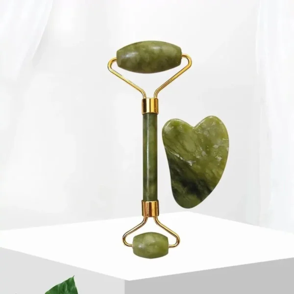 Gesichtsmassagegerät Jaderoller & Gua Sha