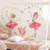 Wall Stickers Princess Swan with Butterflies & Flowers