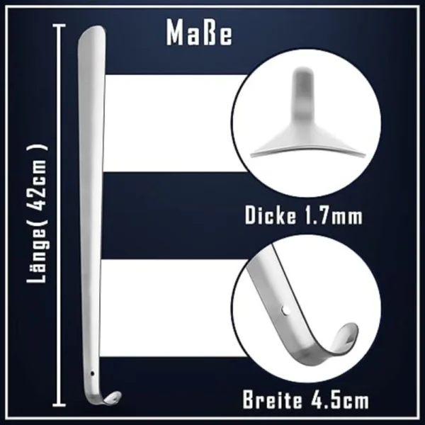 Stainless Steel Shoe Horn, 42 cm