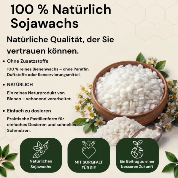 Natürliches Sojawachs für Kerzen