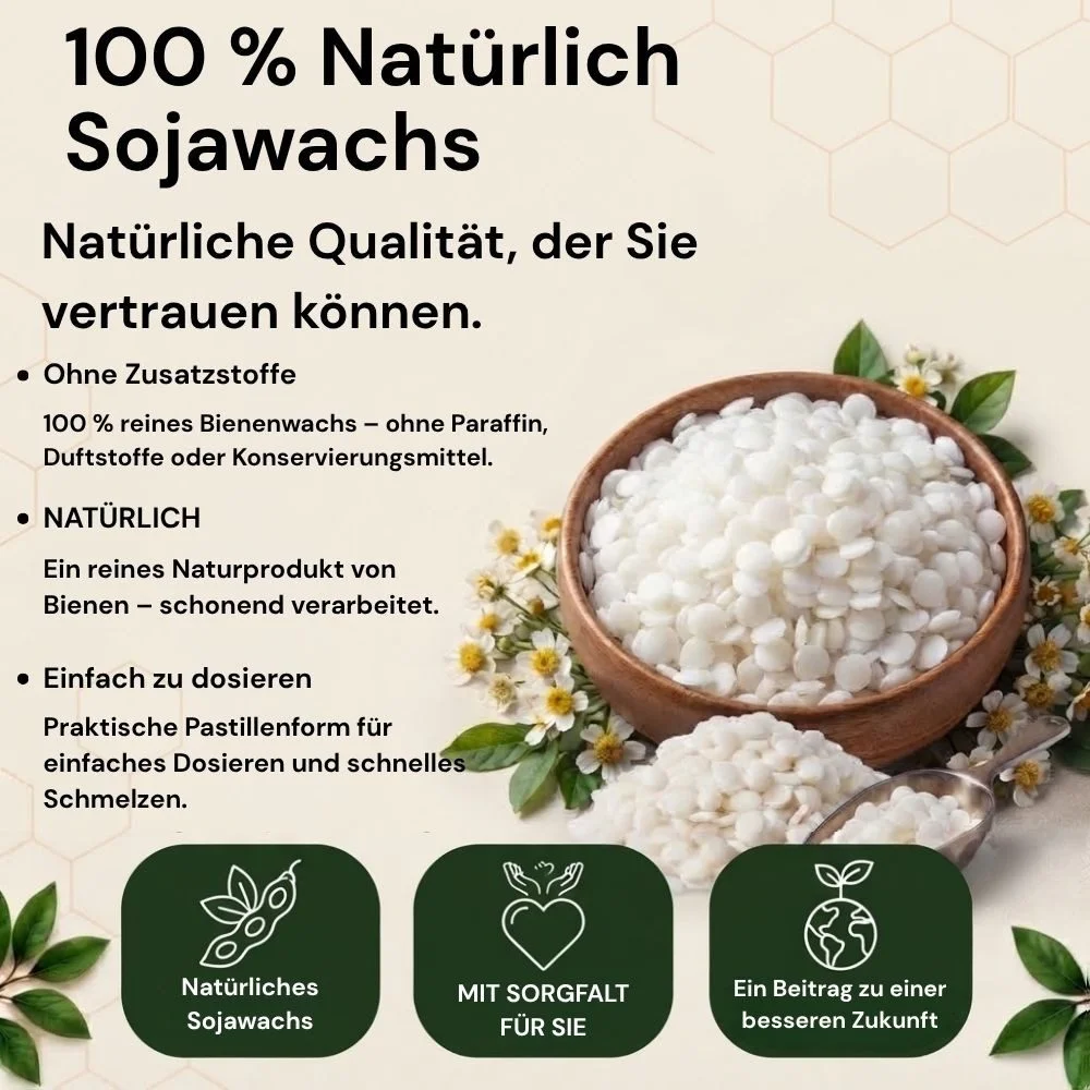 Natürliches Sojawachs für Kerzen