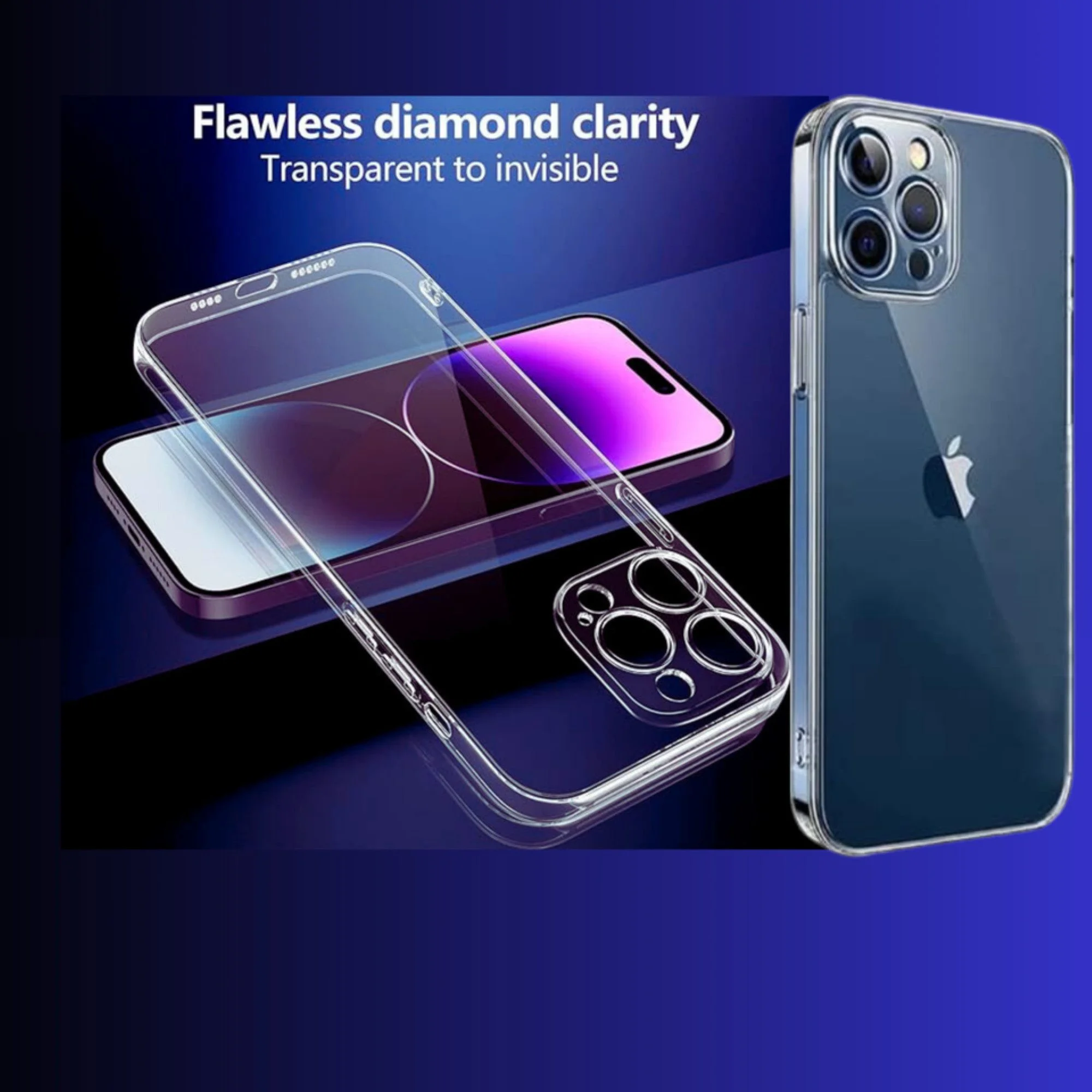 Transparente Silikon-Handyhülle für iPhone 13/14, 13/14 Pro, 13/14 Pro Max
