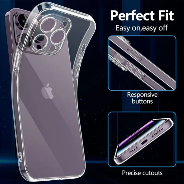 Transparente Silikon-Handyhülle für iPhone 13/14, 13/14 Pro, 13/14 Pro Max