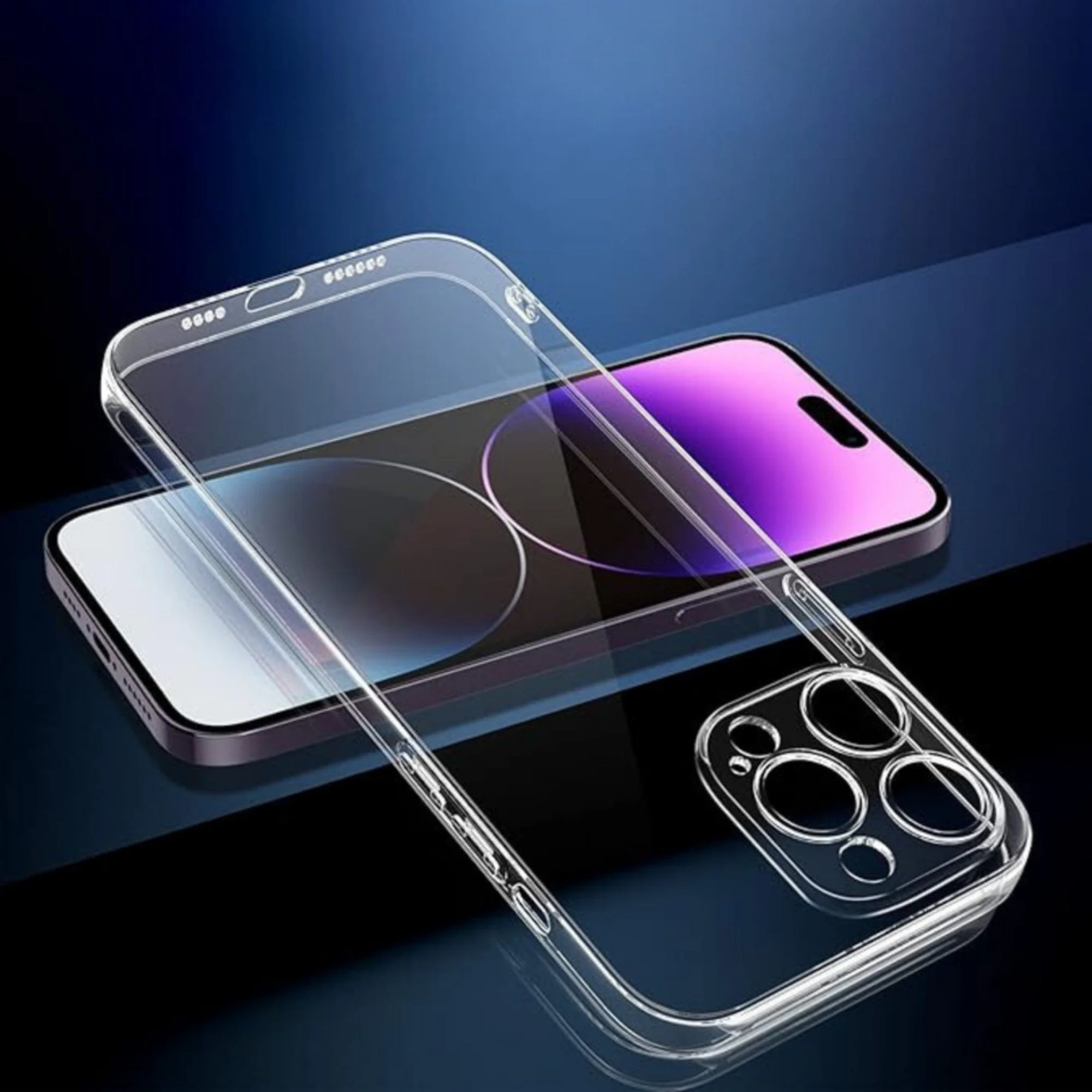 Transparente Silikon-Handyhülle für iPhone 13/14, 13/14 Pro, 13/14 Pro Max