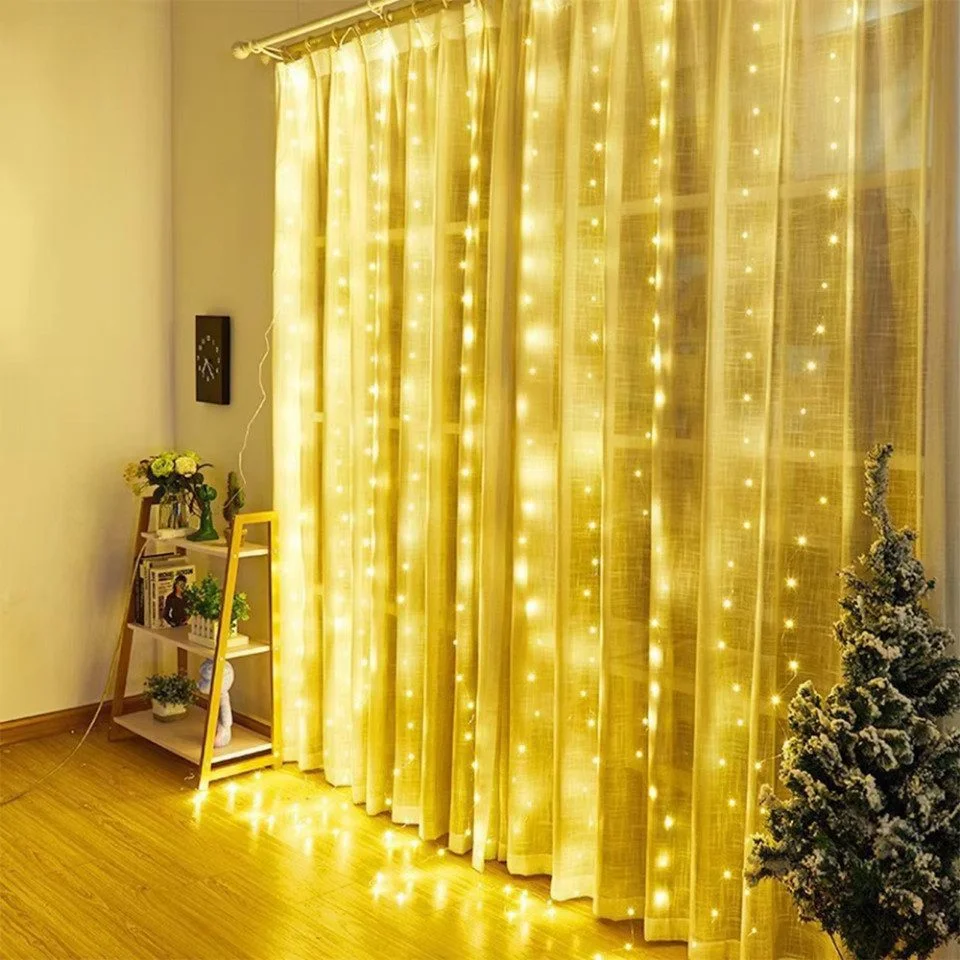 LED-Lichtervorhang für Weihnachten, 1 Stück