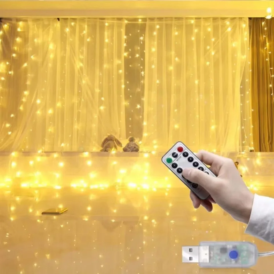 LED-Lichtervorhang für Weihnachten, 1 Stück