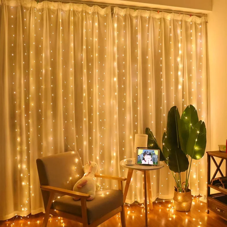 LED-Lichtervorhang für Weihnachten, 1 Stück