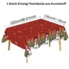 Tischdecke Schneemann Rot-Grün
