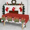 Tischdecke Schneemann Rot-Grün