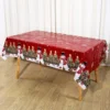 Tischdecke Schneemann Rot-Grün
