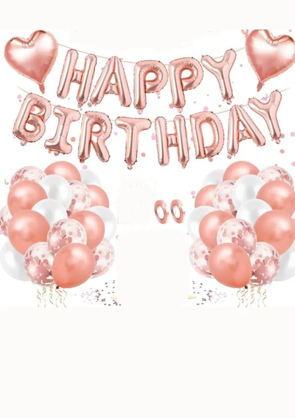 Pink & Gold Birthday Decoration Set
