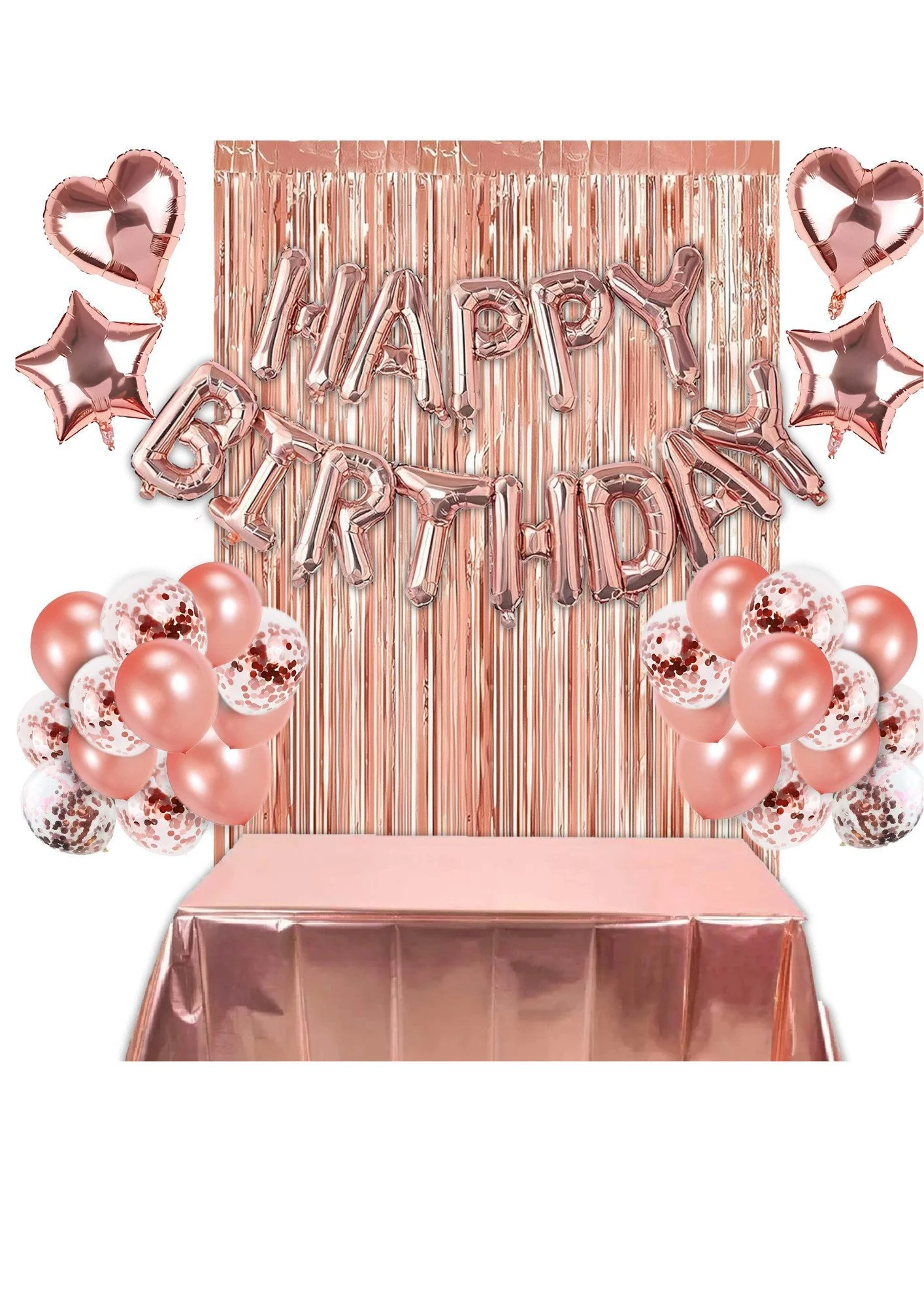 Pink & Gold Birthday Decoration Set
