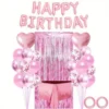 Pink Birthday Decoration with “Happy Birthday” Garland