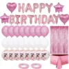 Pink Birthday Decoration with “Happy Birthday” Garland