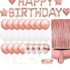 Pink Birthday Decoration with “Happy Birthday” Garland