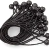 Gummibänder Schwarze Spanngummis mit Kugel – 50 Stück, 13,7 cm