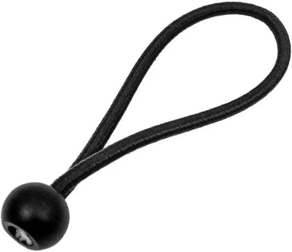 Gummibänder Schwarze Spanngummis mit Kugel – 50 Stück, 13,7 cm