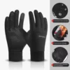 Montegoni Laufhandschuhe Touchscreen Unisex – Schwarz, rutschfest, windabweisend