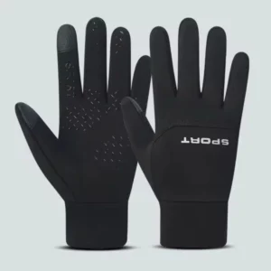 Montegoni Laufhandschuhe Touchscreen Unisex – Schwarz, rutschfest, windabweisend
