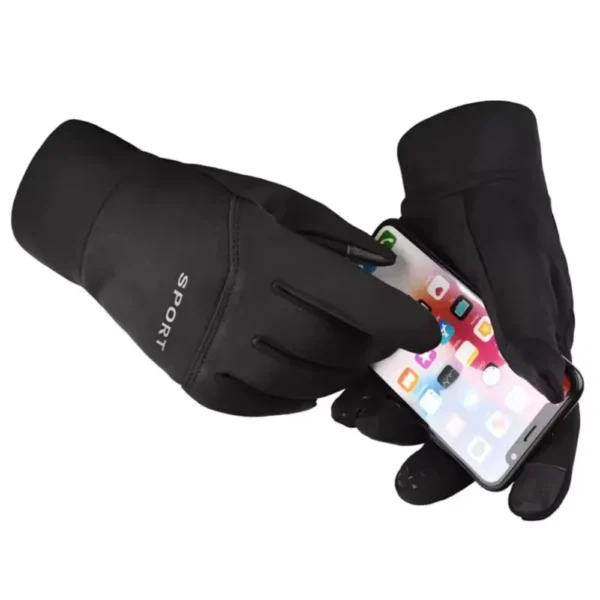 Montegoni Laufhandschuhe Touchscreen Unisex – Schwarz, rutschfest, windabweisend