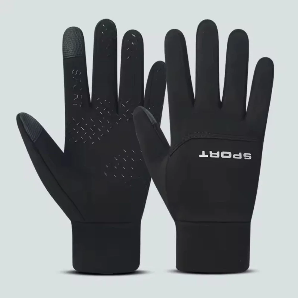 Montegoni Laufhandschuhe Touchscreen Unisex – Schwarz, rutschfest, windabweisend