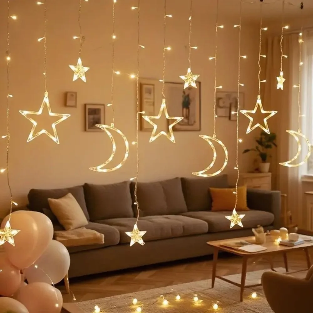 Lichterkette 3,5M LED Lichterkette Sterne Monde, USB Fenster Weihnachtsdeko