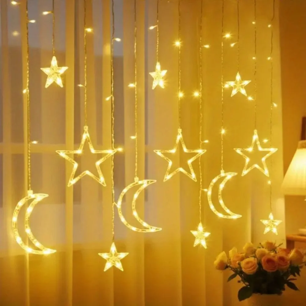 Lichterkette 3,5M LED Lichterkette Sterne Monde, USB Fenster Weihnachtsdeko