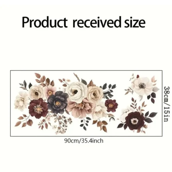 Wall stickers Elegant floral wall decals – Self-adhesive for living room