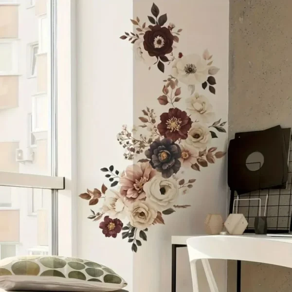 Wall stickers Elegant floral wall decals – Self-adhesive for living room