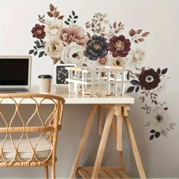 Wall stickers Elegant floral wall decals – Self-adhesive for living room