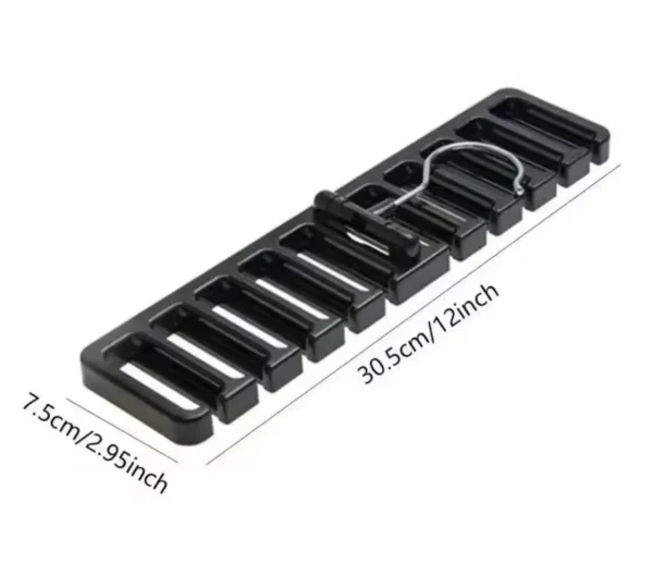 Tie & Belt Holder, Black, 1 Piece