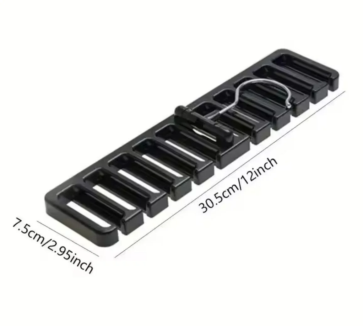Tie & Belt Holder, Black, 1 Piece