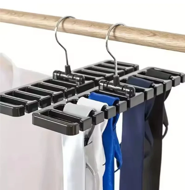 Tie & Belt Holder, Black, 1 Piece
