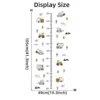 Height Chart Wall Stickers Construction Vehicles, Trees & Clouds