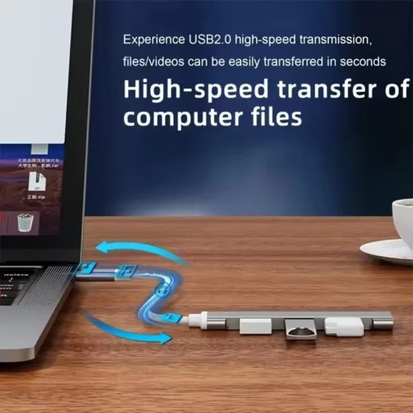 USB-C-Hub mit 4 USB-3.0-Ports, 5 Gbit/s