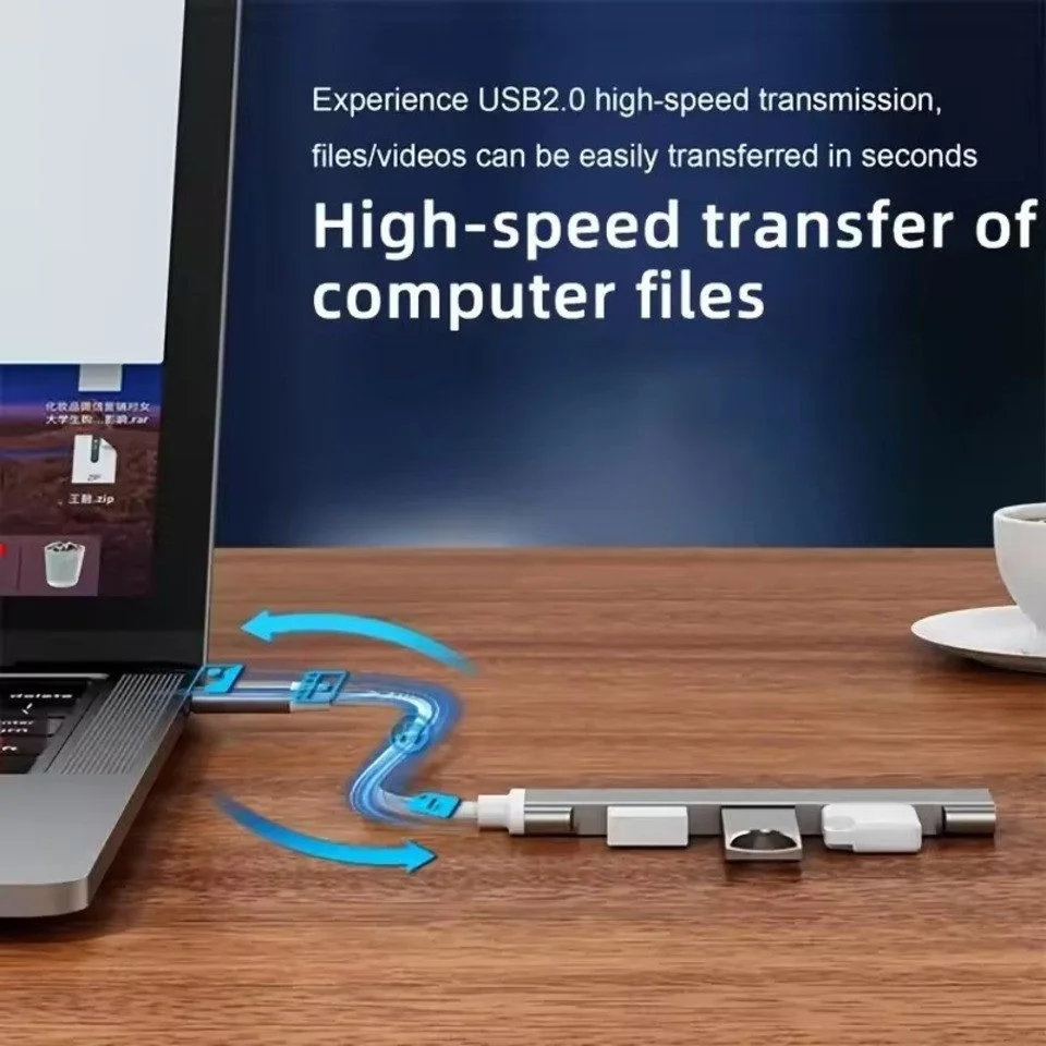 USB-C-Hub mit 4 USB-3.0-Ports, 5 Gbit/s