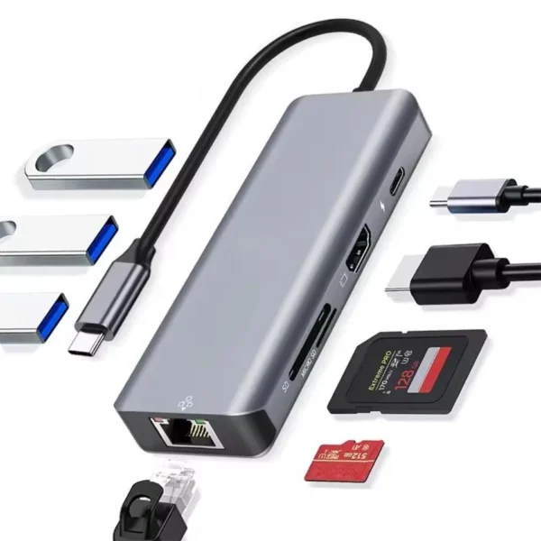 USB-C-auf-HDMI-Adapter, 8-in-1