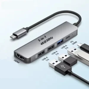 Montegoni USB-C Hub mit 4K-HDMI und 3 × USB 3.0 – Adapter für Laptop & iPad