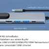 USB-C Hub 5-in-1 with 4K HDMI, RJ45, USB 3.0 & USB 2.0