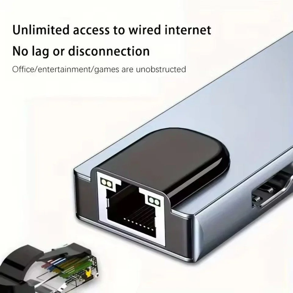 USB-C Hub 5-in-1 with 4K HDMI, RJ45, USB 3.0 & USB 2.0