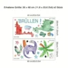 Back-Set BRUP Boho Chic Dinosaur & Rainbow Wall Stickers