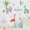 Back-Set BRUP Boho Chic Dinosaur & Rainbow Wall Stickers