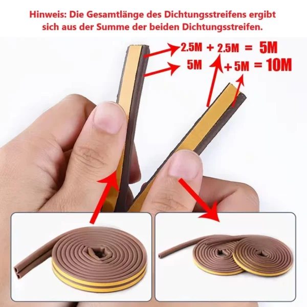 Tür- und Fensterdichtungsstreifen, selbstklebend