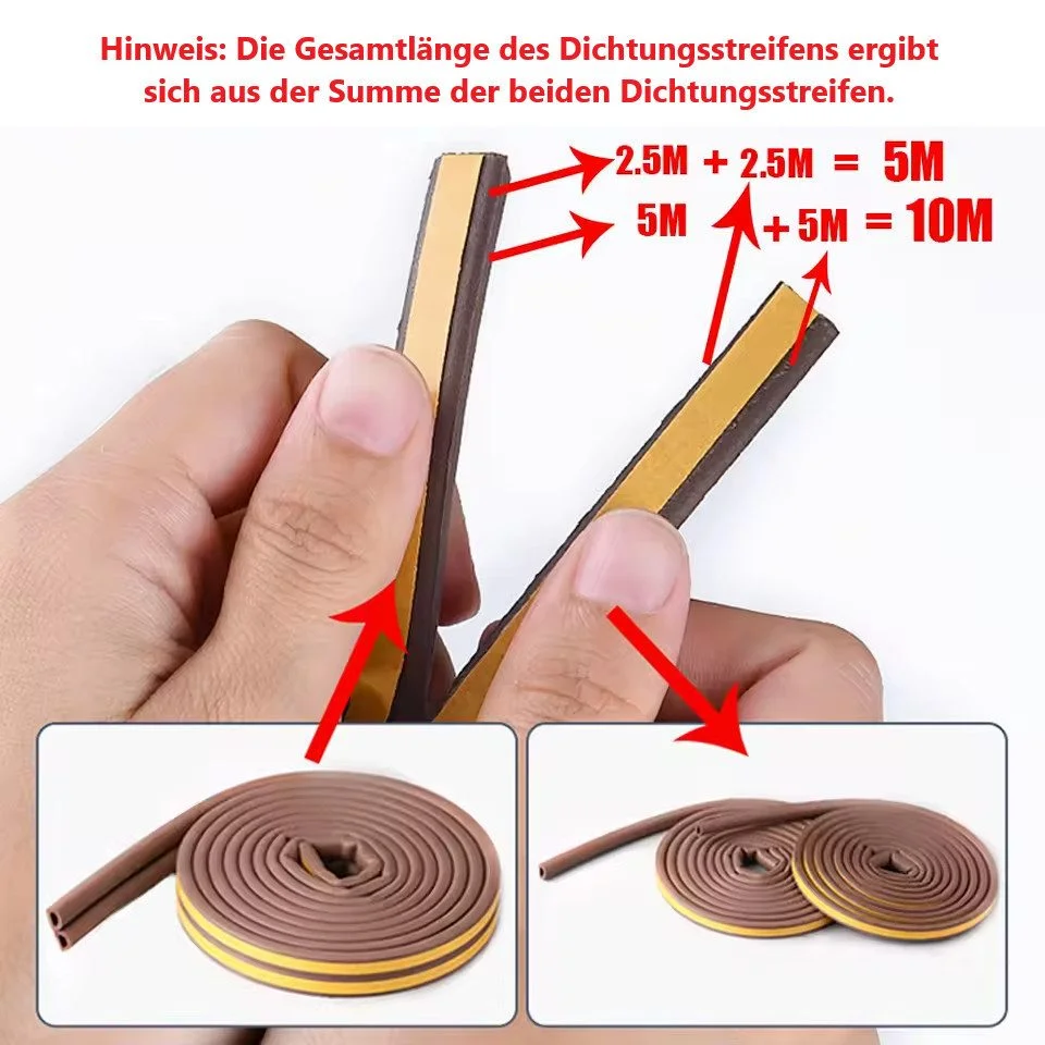 Tür- und Fensterdichtungsstreifen, selbstklebend
