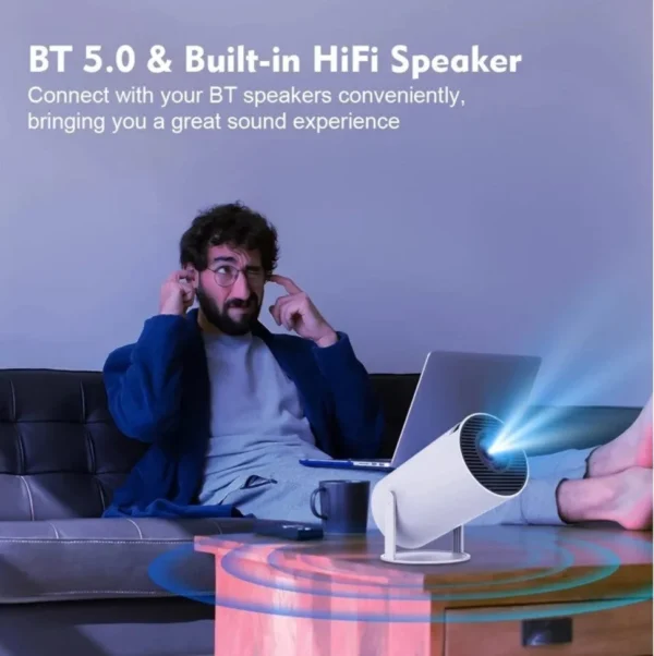 Tragbarer Beamer 4K, Weiß