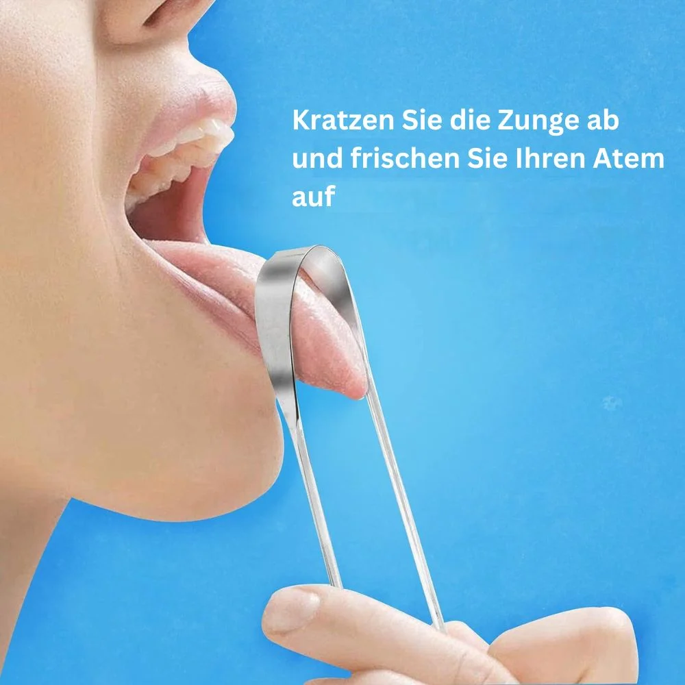 Zungenschaber aus Edelstahl, 2er-Set