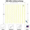 LED-Lichtervorhang mehrfarbig, 3 × 2 m